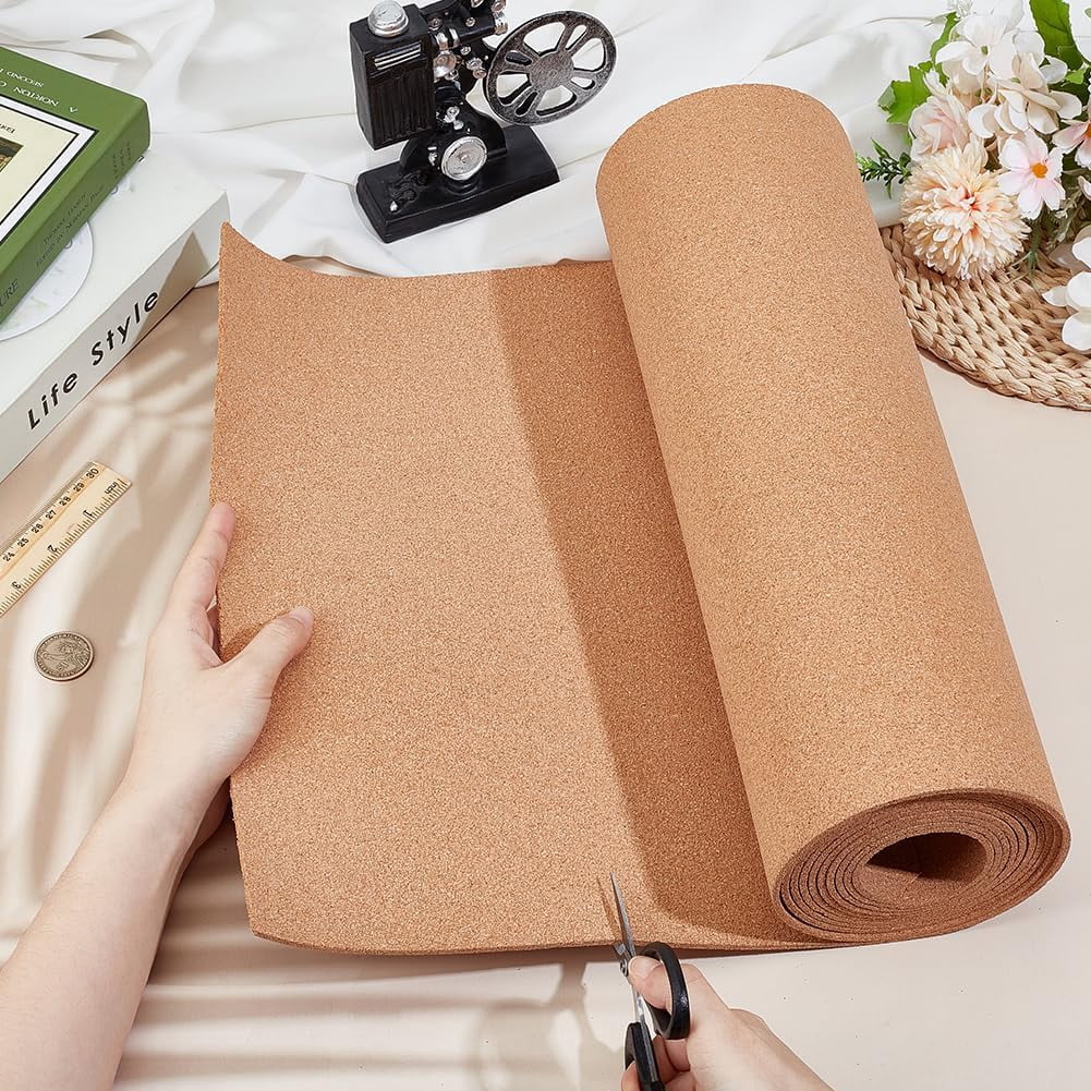 Large Cork Roll 3.3 Yardsx15.7 Inch Cork Board Roll 3mm Thick Natural Cork Board Bulletin Boards Cork Insulation Sheets Multipurpose for Crafts Home Office Organization Decor 1roll