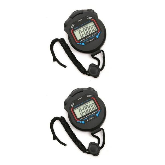 Toystoory Sports Stopwatch with Wristband Calendar Clock Function Timer Stop Waterproof Timing Watch for Running Training 79X62X19mm 2Conjunto