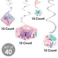 thumbnail image 5 of Big Dot of Happiness Beautiful Butterfly - Floral Baby Shower or Birthday Party Hanging Decor - Party Decoration Swirls - Set of 40, 5 of 8