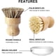 thumbnail image 2 of Cepillo para lavar platos de bambú, paquete de 2 cepillos para lavar platos de palma, cepillo para lavar platos de sisal natural y pelo de palma para limpiar platos, ollas, sartenes, verduras y fregaderos de hierro fundido ER, 2 of 5
