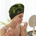 thumbnail image 6 of Pofeuu Tropical Palm Leaves Fern Leaf Print Coral Velvet Dry Hair Cap,Microfiber Hair Towel Wrap for Women Wet Hair,Quick Dry Turban, 6 of 6