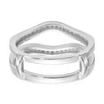 thumbnail image 5 of 14K White Gold Ring Band Wedding Diamond Round Guard, Size 6, 5 of 7
