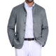 thumbnail image 1 of CHAQUETA DE TRAJE CASUAL PARA HOMBRE INSPIRE CHIC, CON CUELLO ALTO, DE UN SOLO BOTÓN, EN SUEDE, TALLA XL, GRIS, 1 of 6