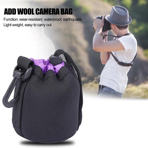 Estuche para lentes Funda impermeable para cámara SLR con cordón para lentes funda protectora interior cepillada Barbie Nuevos Originales