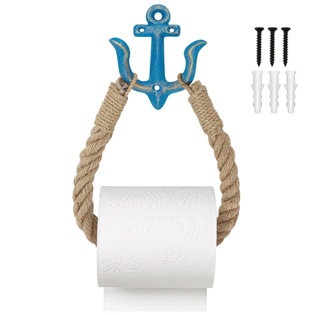 Portarrollos Bulevina Nautical Rope 55cm Blue Anchor