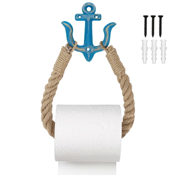 Portarrollos Bulevina Nautical Rope 55cm Blue Anchor