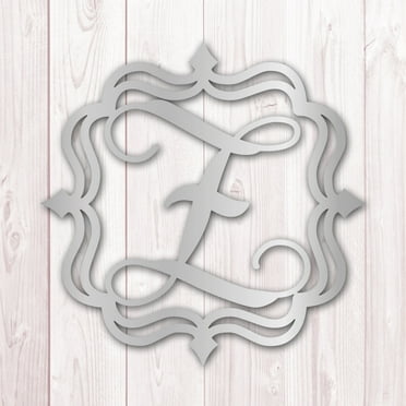 Framed Metal Monogram Single Letter Raw- 18" Z