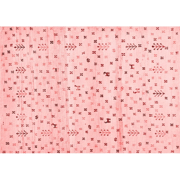 Ahgly Company Indoor Rectangle Solid Red Modern Area Rugs, 7' x 10'