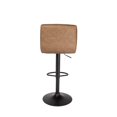 thumbnail image 3 of Bronte Living Leatherette Bar Stool with Adjustable Height, 360 Swivel Design, Comfortable Mid-Backrest, Pedestal Base with Footrest for Kitchen, Pub - Series Clementine - Set of 2, 3 of 6