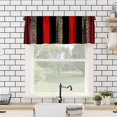 thumbnail image 2 of Leopard Print Valance Curtain Red Black Cheetah Buffalo Plaid Wild Animal Skin Rod Pocket Valance Window Treatments 1 Panel Short Curtains for Kitchen Farmhouse Living Room 54 x 18 in, 2 of 6