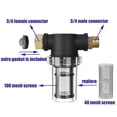 thumbnail image 2 of Garden Hose Filter for Pressure Washer Inlet Water, Inline Filter for Sediment, 40 Mesh Screen, Extra 100 Mesh, 2 of 4