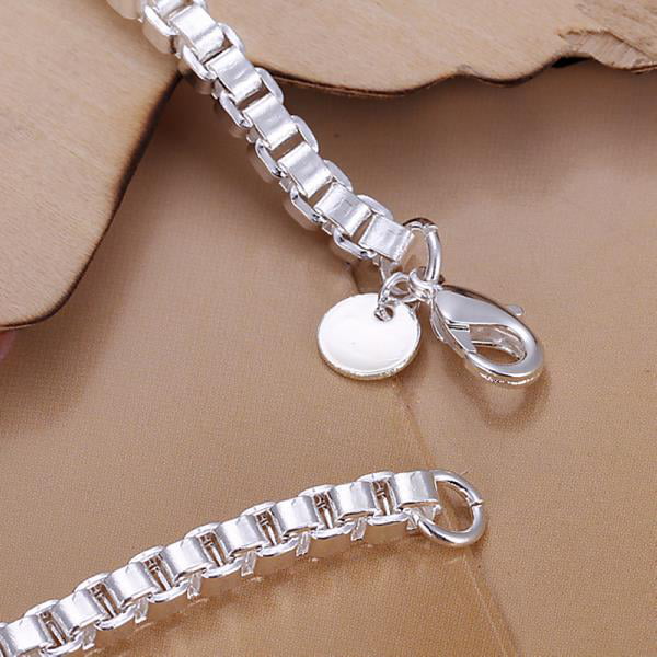 For Unisex Man Women Gift New Jewelry Aberdeen Box Bracelet 925 Sterling Silver 