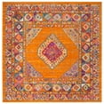 thumbnail image 4 of SAFAVIEH Madison Emmet Traditional Area Rug, Orange/Fuchsia, 5'1" x 5'1" Square, 4 of 8