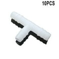 thumbnail image 1 of Bgsha 10PCS White T Connector PE Aquarium Adapter Air Pump Hose Connector 4~8mm, 1 of 3