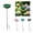 Green, variant on Porcelain Ceramic Flower Garden Stakes with Bird Bath & Bee Pollinator Watering Station Mini Birdbath Decoration Rain Catcher, Hummingbird Feeder Fountain Bowl for Outdoors,Green