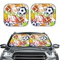 thumbnail image 2 of Haiem Balls Windshield Sun Shade: Universal Foldable 2-Piece Car Front Window Sunshade - Blocks Uv Rays, And Reduces Heat,Essential Car Accessory Medium, 2 of 7
