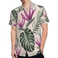 thumbnail image 4 of High Quality Hawaiian Shirts for Men Short Sleeve Aloha Beach Shirt Floral Summer Casual Button Down Shirts Blouses 954LJO, 4 of 7