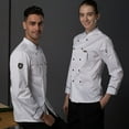 thumbnail image 2 of Matsuzay Chaqueta de Chef Unisex-Adulto de manga larga telas mejoradas transpirable absorbente de sudor uniforme de cocina antiincrustante para Herramientas y accesorios para hornear Blanco L Matsuzay HA012106-02, 2 of 6
