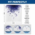 thumbnail image 6 of Blue Translucent Floral Dining Chair Back Cover Only, Gradient Art Watercolor Decor Set of 8 Chair Back Covers, Removable Washable for Dining Room, Banquet & Holiday Decoration, 6 of 9