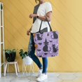 thumbnail image 4 of FORMRS Womens Canvas Tote Bag with Zipper Inner Pocket Shoulder Handbag, Halloween Cats, 4 of 7