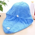 thumbnail image 2 of Bathroom Super Absorbent Quick-Drying Microfiber Bath Towel Hair Dry Cap Salon Towel Blue, 2 of 4