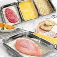 thumbnail image 6 of 3 Pc Stainless Steel Breading Metal Food Trays, Oven Safe, Durable, Amazing Baking Molds - Perfect Baking Gifts for Family, 6 of 6