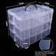 thumbnail image 2 of Caja de almacenamiento apilable de 3 niveles con 30 compartimentos, caja organizadora de plástico compatible con artes y artesanías, juguetes, cuentas de fusible, cintas Washi, 9.5x Afortunado Sencillez, 2 of 5