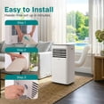 thumbnail image 6 of SereneLife 10000 BTU Portable Air Conditioner - 3-in-1 Portable AC Unit for Bedroom Up to 300 Sq.Ft, 24H Timer, Remote Control, Sleep Mode, Wheels, with Window Mount Kit, White, 6 of 8