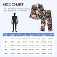 thumbnail image 2 of Mens Pajamas Set, Rose Flowers Texture Button Down Long Sleeve Loungewear Sleepwear Pjs sets for Men, 2 of 5