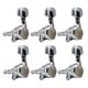 thumbnail image 5 of Clavijas de Afinación de Cuerdas de Guitarra Hugo 6 Piezas Cabezal Cerrado Plata Izquierda, 5 of 10