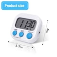thumbnail image 2 of ZOUYUE 1 Pack Kitchen Timer for Cooking (Battery Included), Magnetic Digital Timers Loud Alarm Kitchen Timers for Cooking, Upgrade Silent Classroom Timer for Kids, Back Stand for Visual Timer(White), 2 of 7
