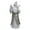 Gray, variant on 8.58 Inch Christmas Santa Figurine Silver Holiday Statue Xmas Decoration Festive Resin Santa Claus Decor Home Tabletop Seasonal Ornament Decoration Gift