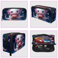 thumbnail image 3 of PhooArto Pencil Case, Cute Axolotl Donuts Galaxy Large Capacity Pencil Pouch Stationery Pen Bag, 3 of 7