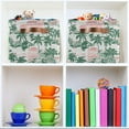 thumbnail image 6 of Storage Bins with Handle Fabric Organizer Basket Foldable Box 1 Pack Coconut Tree House 14.2x10.2x8.3, 6 of 8