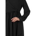 thumbnail image 4 of Black - Crew neck - Unlined - Modest Dress - Refka, 4 of 5