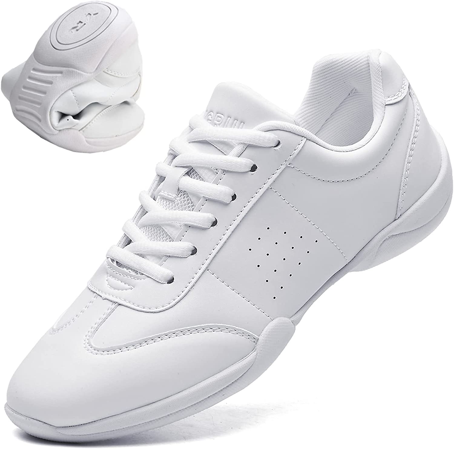Adult & Youth White Cheerleading Shoe Athletic Sport Dance Shoes
