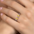 thumbnail image 4 of Gem Stone King 925 Silver and 10K Yellow Gold Pink Lab Grown Diamond and Yellow Sapphire Wedding-Bands Ring for Women | 1.47 Cttw | Round 4MM | Gemstone April Birthstone | Size 6, 4 of 6