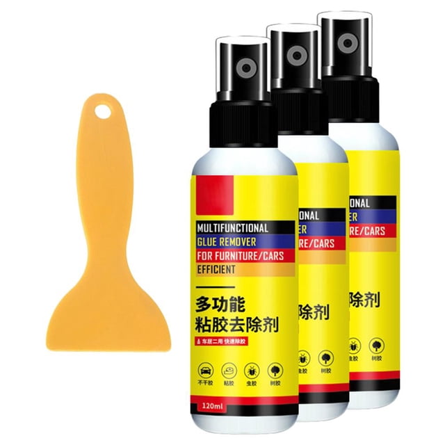 Professional Automotive Adhesive Remover Spray Kit With Scraper Tool For Sticker And Glue Residue