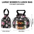 thumbnail image 5 of Pioneer Flower Floral Print Pattern Drawstring Lunch Bag Women - Drawstring Lunch Bag Insulated for Work Office - Stain-Resistant Large Lunchbags for Women with Multi-Pockets, 5 of 6
