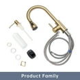 APPASO Brushed Gold 2 Hole Kitchen Faucet with Pull Down 3 Modes