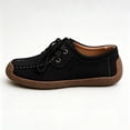 thumbnail image 6 of Women’s Suede Lace Up Loafers, Lightweigh Casual Style Casual Boat Shoes, Slip On Comfort Walking Flats Black-Q 6(37), 6 of 7