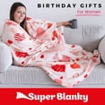 thumbnail image 2 of Manta supermanta portátil para mujeres y hombres, diseño de corazones, 2 of 8