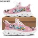 thumbnail image 1 of Zapatillas de plataforma con estampado de dibujos animados de enfermera para mujer, zapatos de malla transpirables con cordones para mujer, zapatos deportivos suaves, 1 of 6