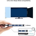 thumbnail image 3 of USB C Hub USB Splitter 8 in 2 Extender with 4 USB Port 1 USB C Port TF/SD Card Reader Audio Output, 3 of 5