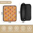thumbnail image 4 of Hair Tool Organizer Bag with Heat Resistant Mat Removable Travel Storage Case for Hot Air Brushes Curling Irons Popcorn Pattern, 4 of 8
