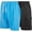 Turquoise/Black, variant on Men's Quick Dry Cargo Swim Trunks, Board Shorts with Mesh Lining, Lime/Gray, Large