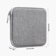 thumbnail image 3 of Strong Zippers Fabric Storage Case Lightweight Disc Travel Case Protective Scratch Resistant Lining for 32 Discs Gray, 3 of 4