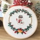 thumbnail image 4 of Wosthever Bordado de Navidad hecho a mano costura para principiantes Kit de punto de cruz cinta patrón de Navidad tela bordado aro decoración Artesanía S334, 4 of 6