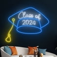 thumbnail image 4 of Handmadetneonsign Class Of 2024 Neon Sign, Graduation Gifts, Neon Sign Custom Graduation Decor, 4 of 5