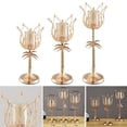 thumbnail image 2 of Metal Nordic Style Tealight Candle Holder for Ceremony Tabletop Decoration, 2 of 7